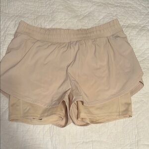 DSG Tan Athletic Shorts with Elastic Waistband
